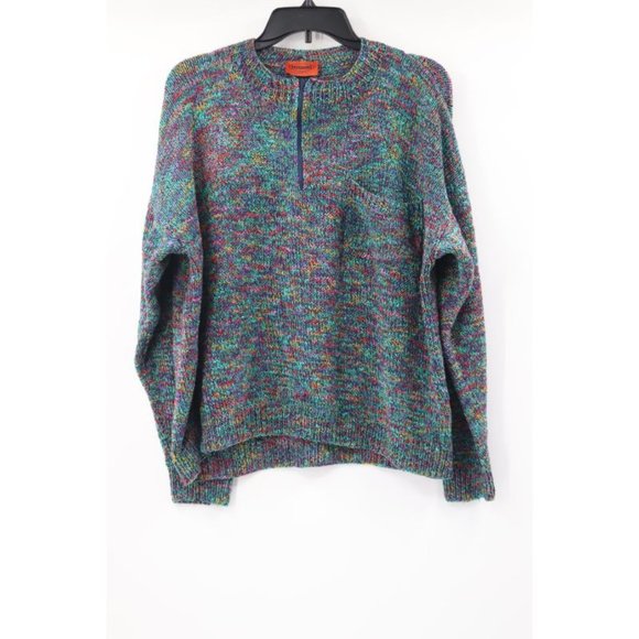 Missoni Sweaters - Vintage missoni women’s L/XL made in italy 1/4 zip crew neck sweater multicolor